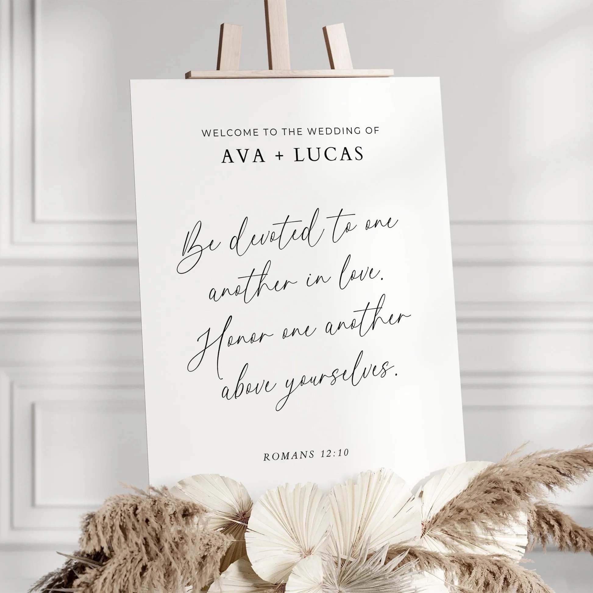 Bible Verse Wedding Welcome Sign Template Amber Rose Creative Studios