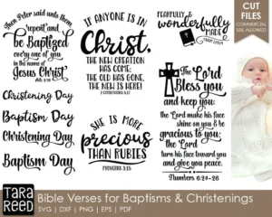 Bible Verses For Baptisms And Christenings SVG And Cut Files For Crafters Etsy