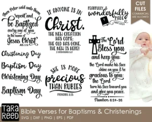Bible Verses For Baptisms And Christenings SVG And Cut Files For Crafters Etsy