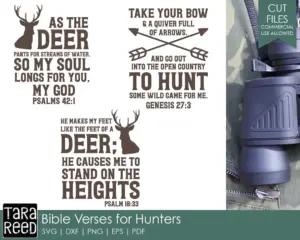 Bible Verses For Hunters Hunting SVG And Cut Files For Crafter Etsy