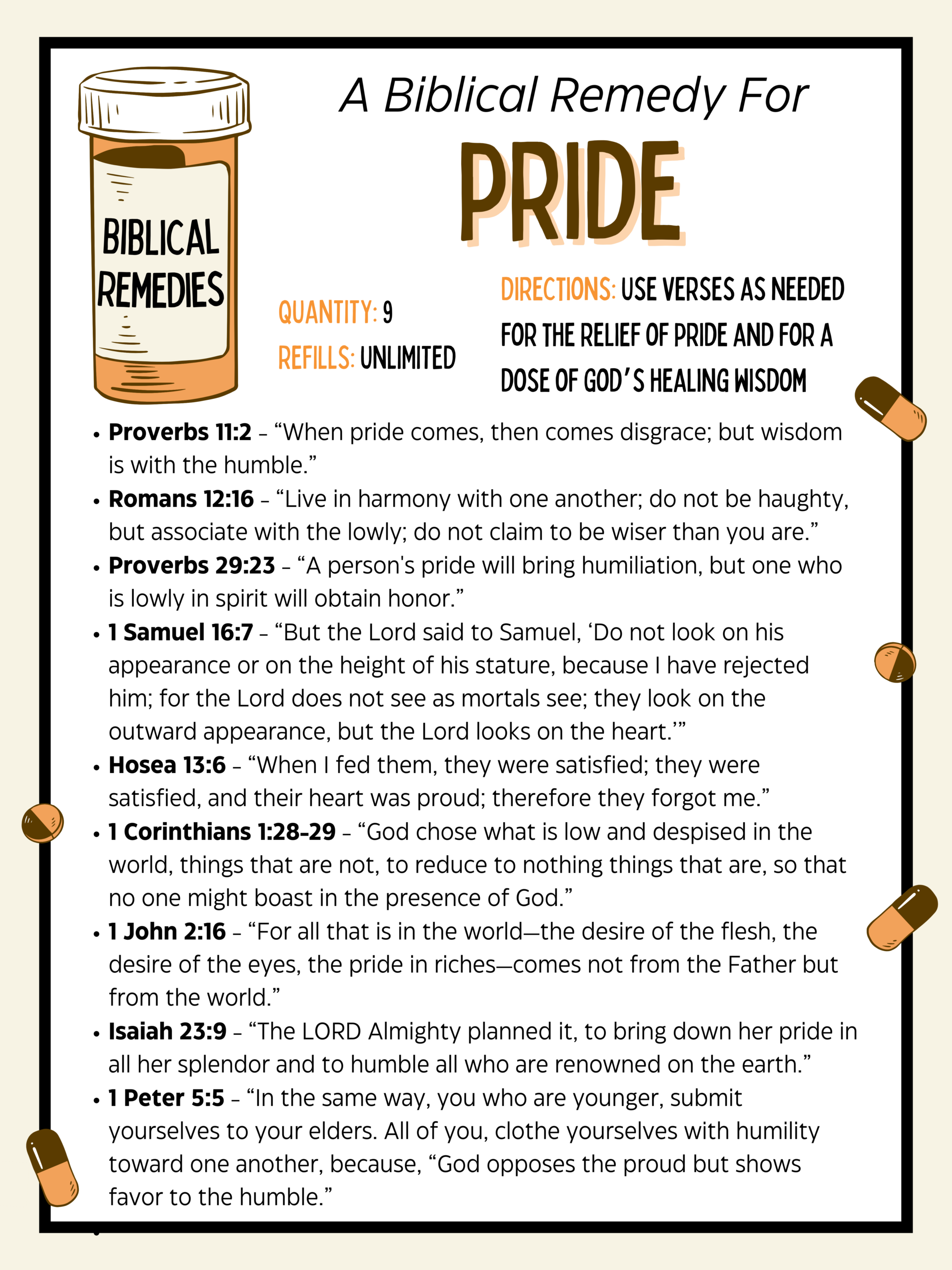 Bible Verses For Pride