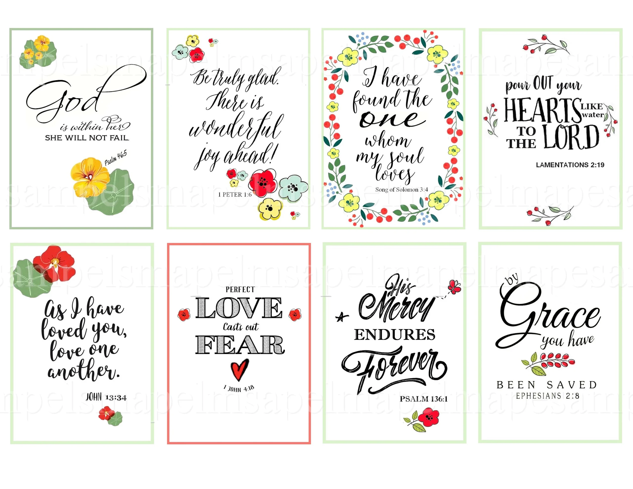 Bible Verses Tags Collage Sheet Printable Scripture Greeting Cards Bible Verses Downloads Print At Home Allegradigital Images Etsy Israel