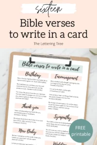 Bible Verses To Write In A Card The Lettering Tree