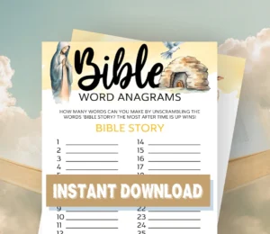 Bible Word Anagrams Game Christian Activity digital Download Etsy