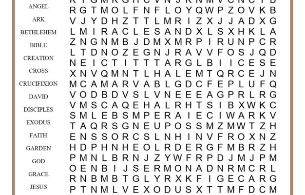 Bible Word Search For Kids
