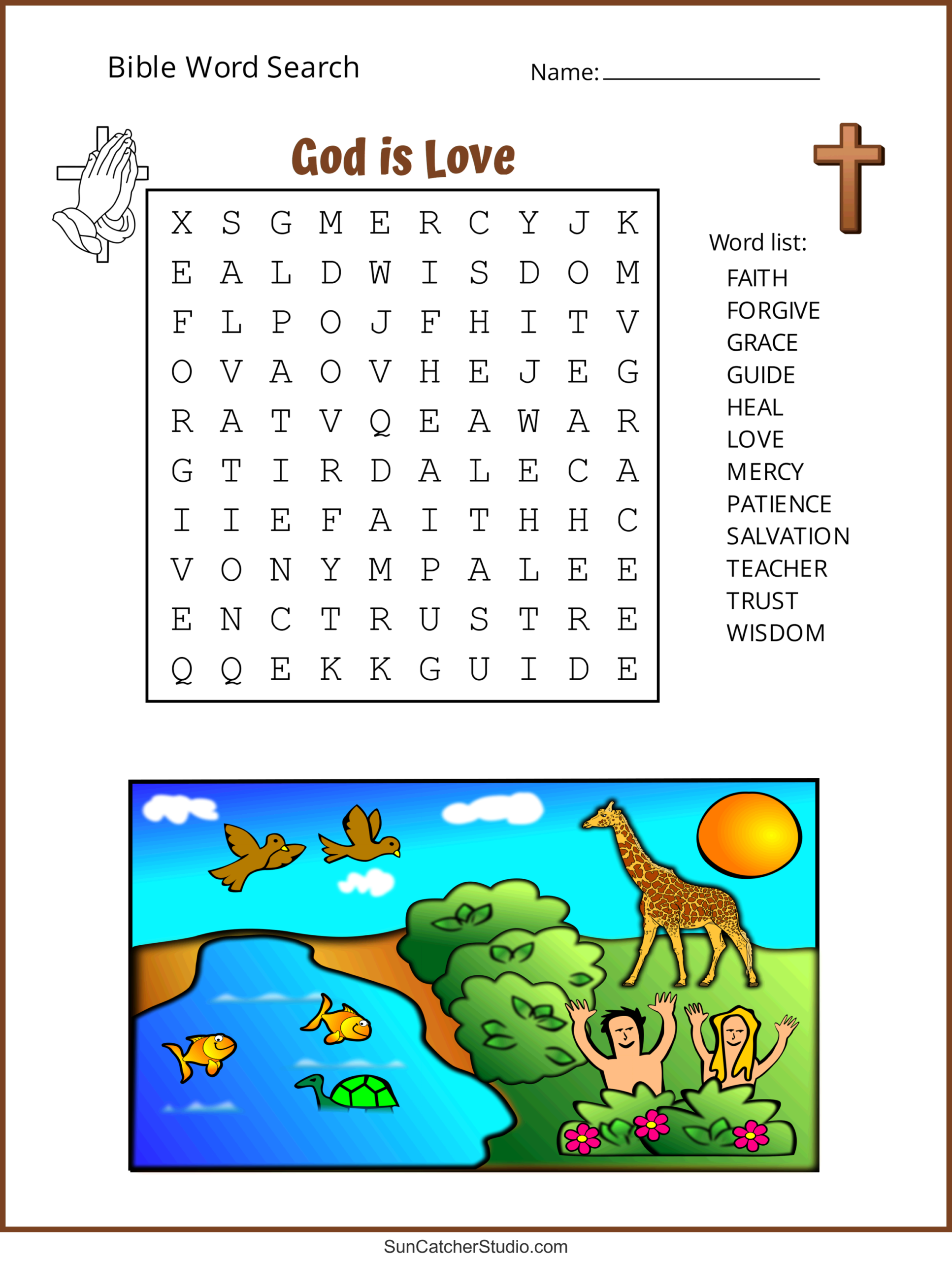 Easy Bible Crossword Puzzles Printable