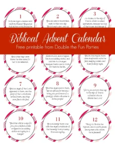 Biblical Advent Calendar Free Printable The Party Teacher