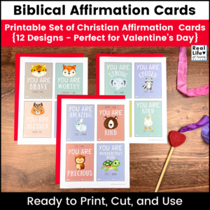 Biblical Affirmation Cards For Kids 12 Printable Cards