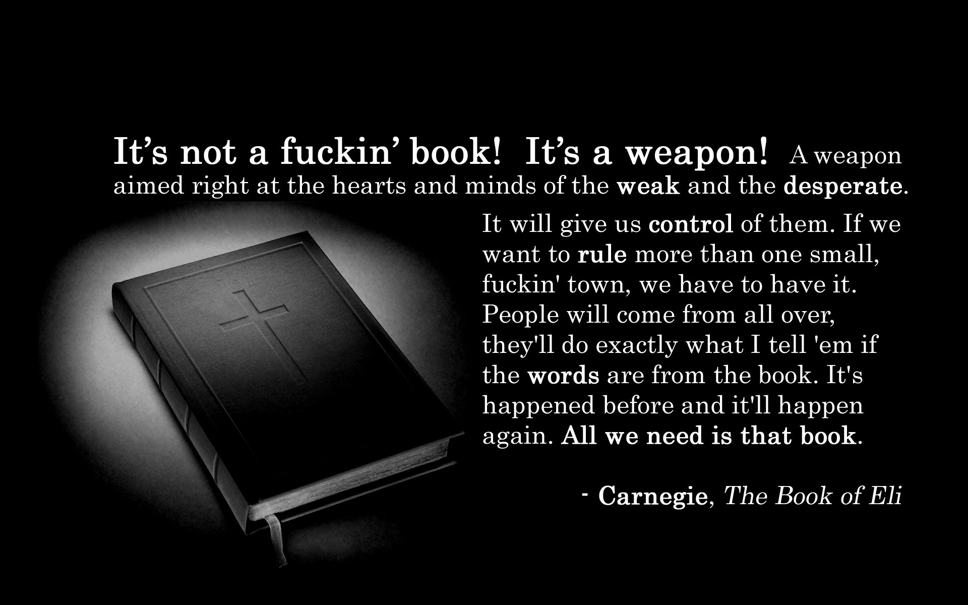 Biblical Book Of Eli Quotes QuotesGram