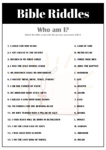 Biblical Brain Teasers 16 Free PDF Printables Printablee