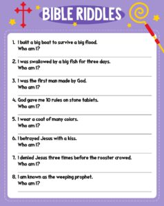 Biblical Brain Teasers 16 Free PDF Printables Printablee