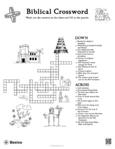 Biblical Crossword Beeloo Printable Crafts And Activities For Kids