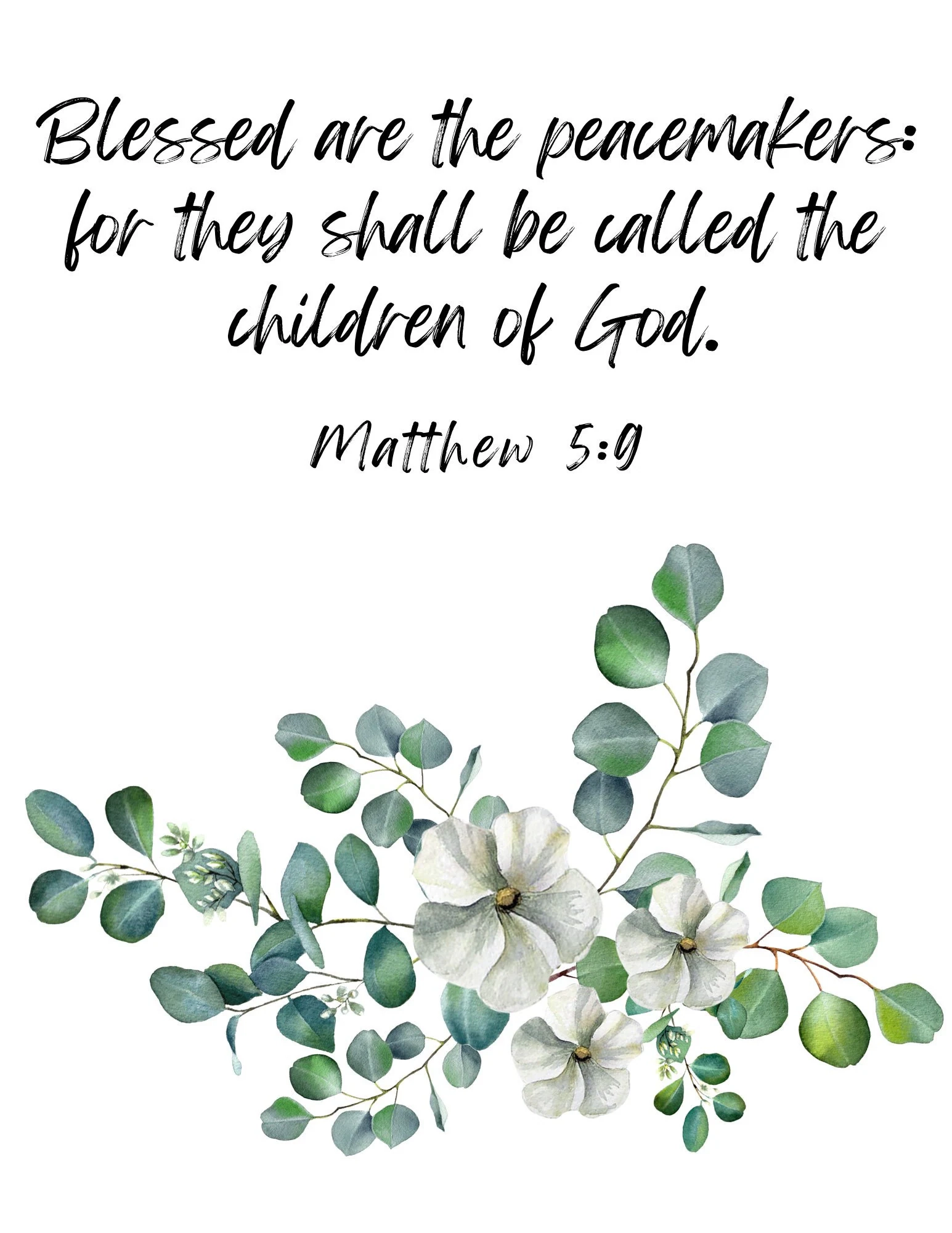 Blessed Are The Peacemaker Relief Society Scripture Quotes Etsy
