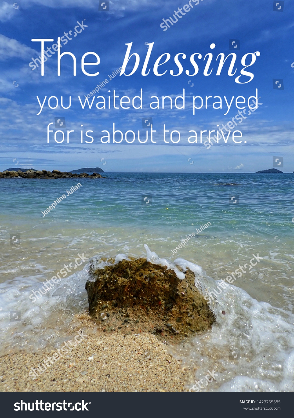 Blessing Quote Design Christianity Daily Devotional Stock Photo 1423765685 Shutterstock
