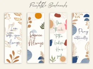 Boho Scripture Bookmarks Printable Christian Gift set Of 4 digital Download Etsy