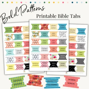 Bold Patterns Printable Bible Tabs Bible Study Collective