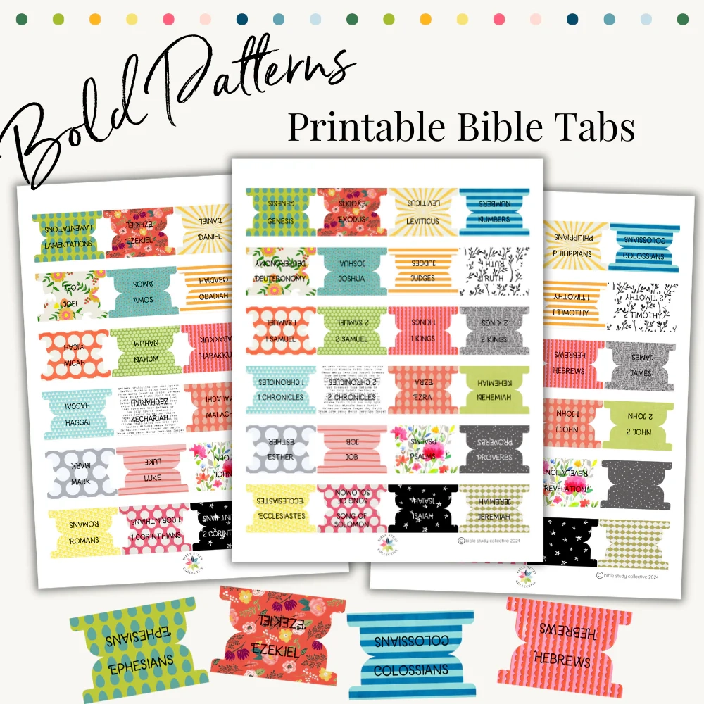 Bold Patterns Printable Bible Tabs Bible Study Collective