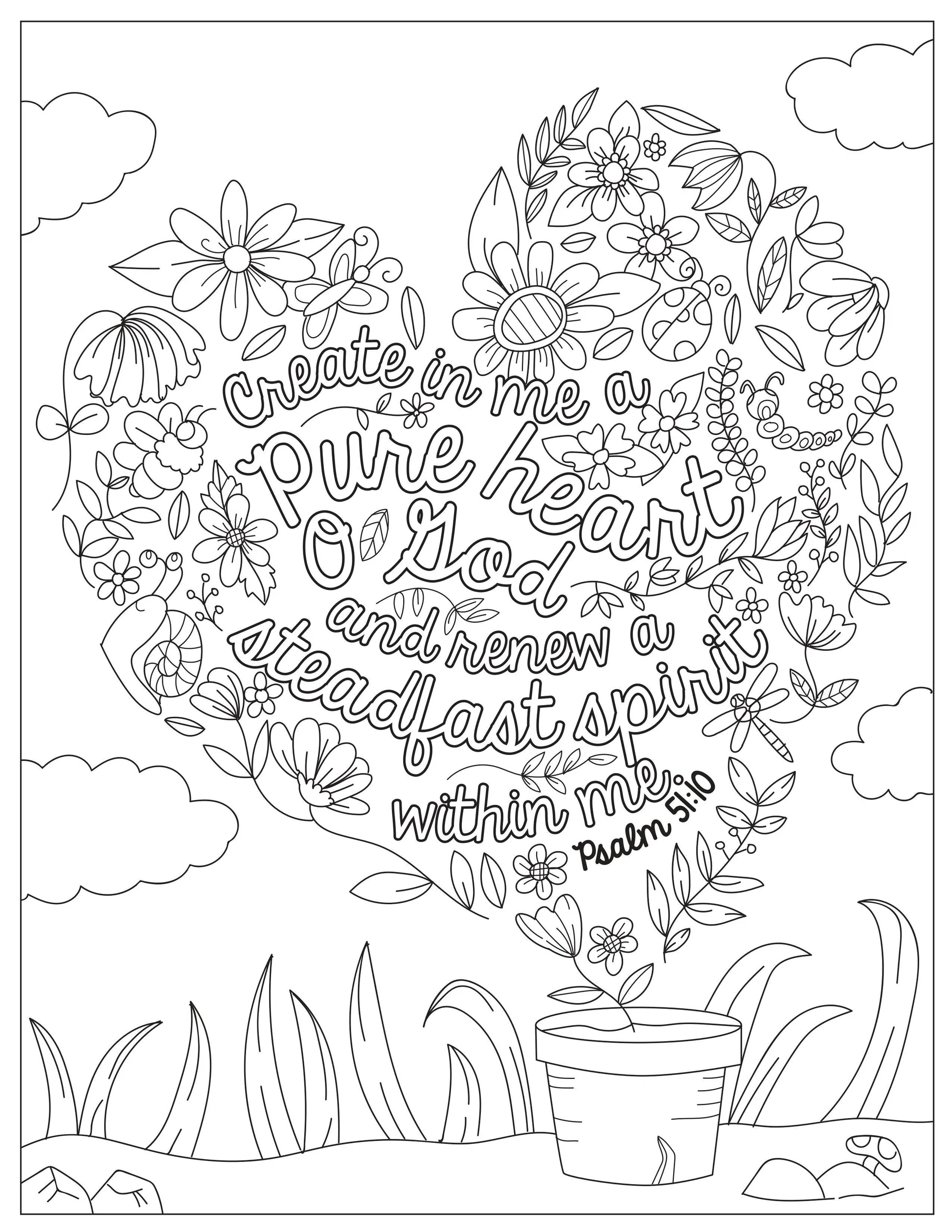 Book Of Psalms 37 Page Bible Coloring Book download Only Sunday School Store