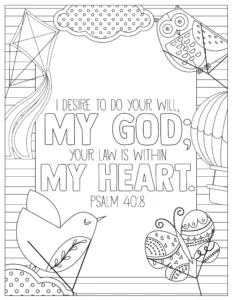 Book Of Psalms 37 Page Bible Coloring Book download Only Sunday School Store