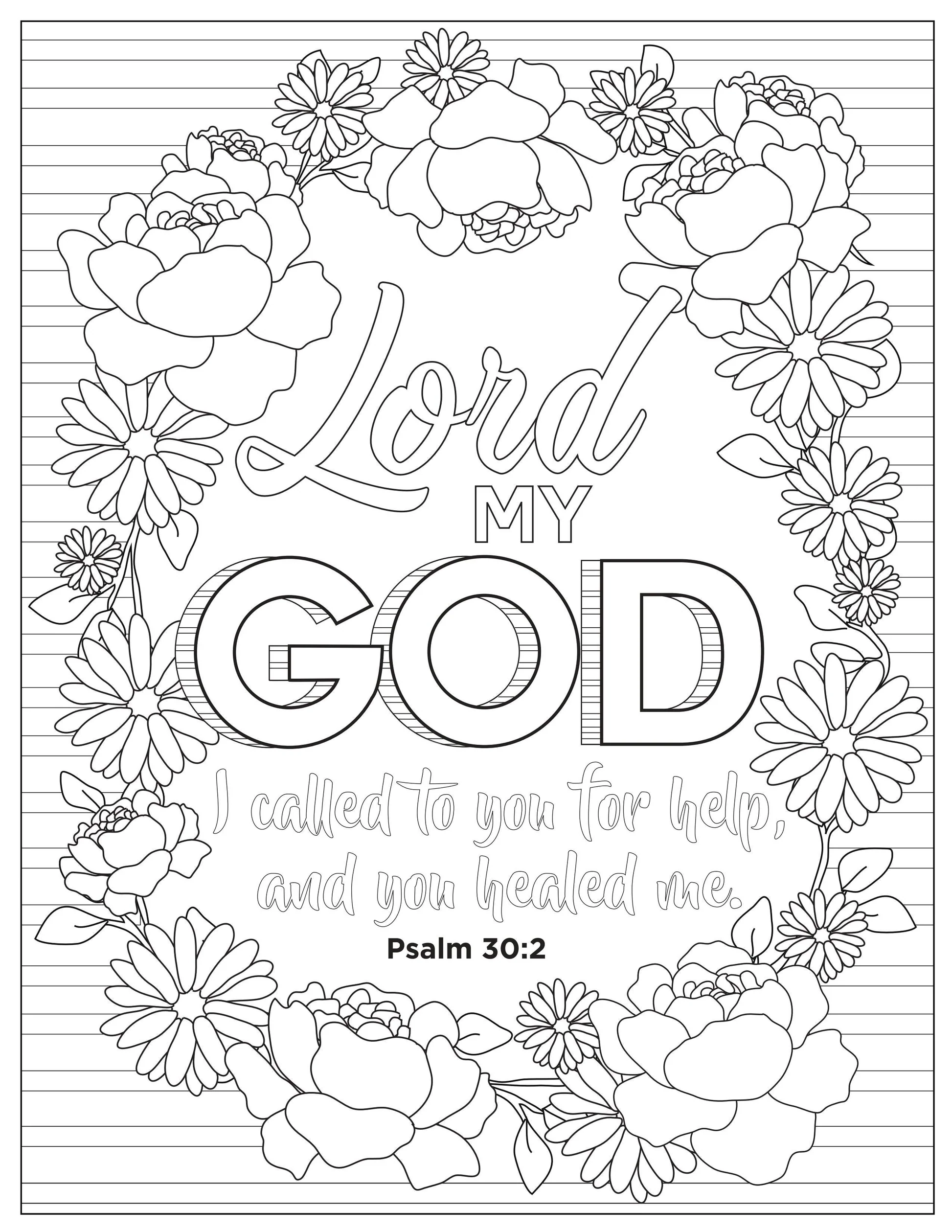 Book Of Psalms 37 Page Bible Coloring Book download Only Sunday School Store