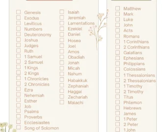Books Of The Bible Checklist Bible Study Printable PDF Etsy