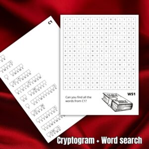 Books Of The Bible Cryptogram Word Search printable Etsy