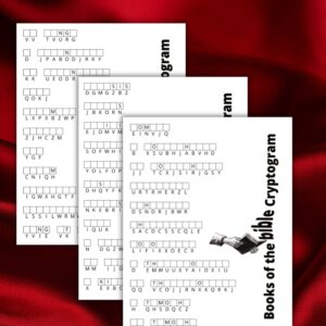 Books Of The Bible Cryptograms Printable Bible Games Large Text Cryptogram Etsy Australia