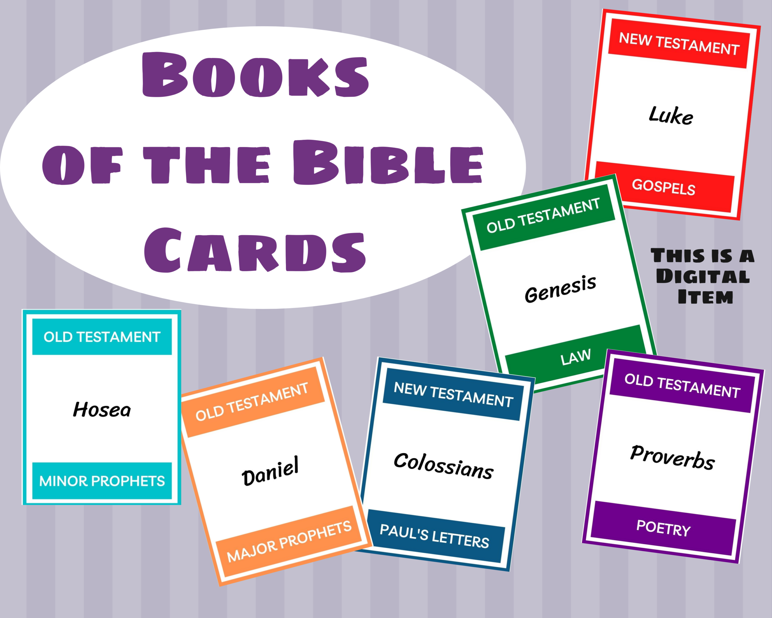 Printable Books Of The Bible Flashcards