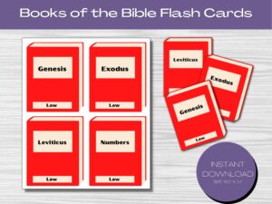 Books Of The Bible Flashcards Old New Testament digital Download Etsy Israel