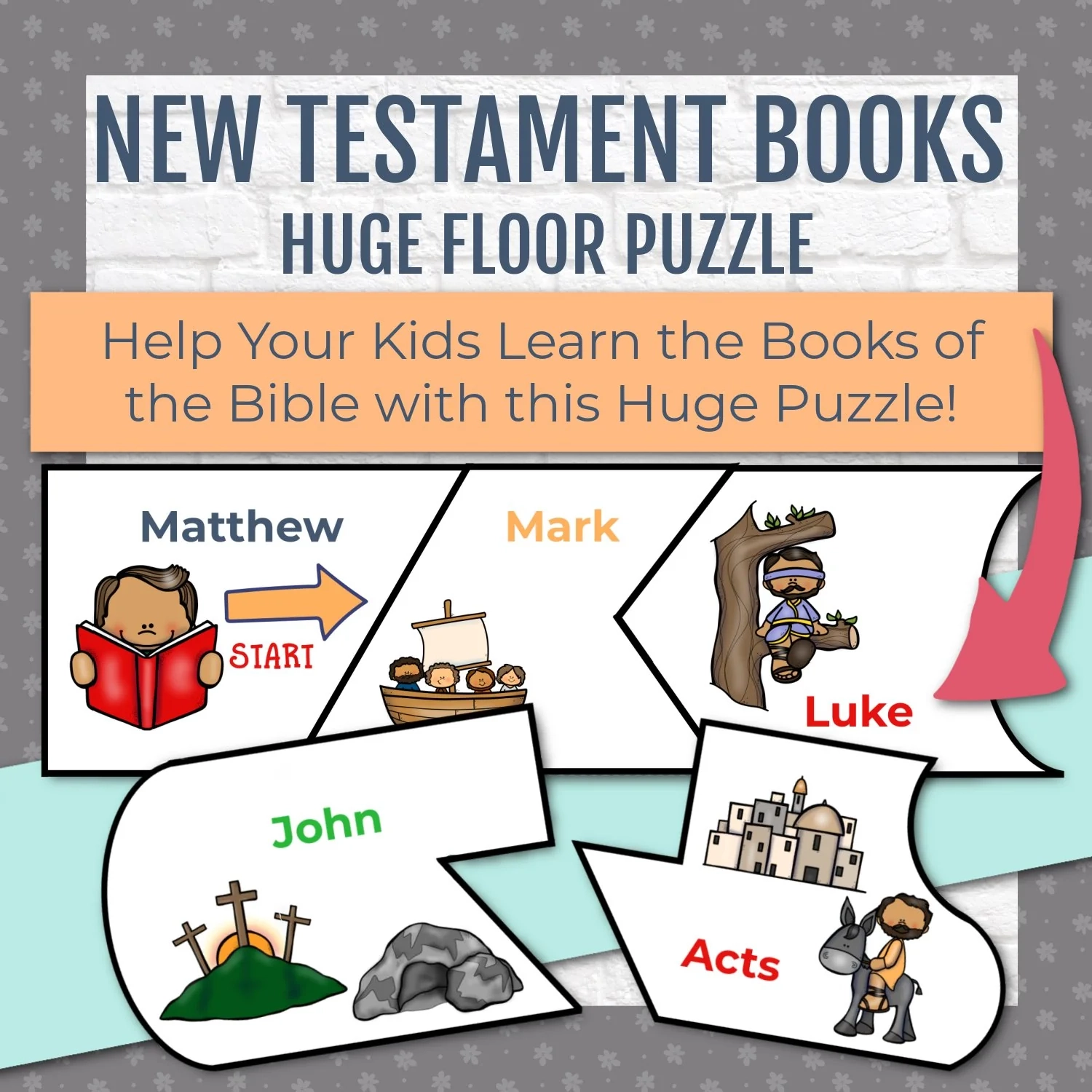 Books Of The Bible Puzzle New Testament Bible Games For Youth Kids Bible Teacher