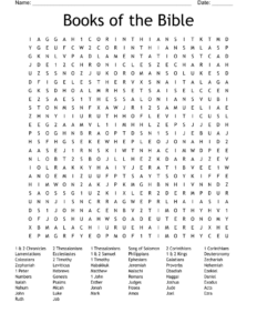 Books Of The Bible Word Search WordMint