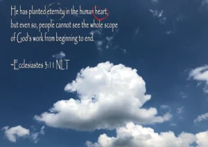 Bright White Cloud And Vivid Blue Sky With Bible Verse Photograph Etsy