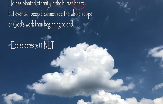 Bright White Cloud And Vivid Blue Sky With Bible Verse Photograph Etsy