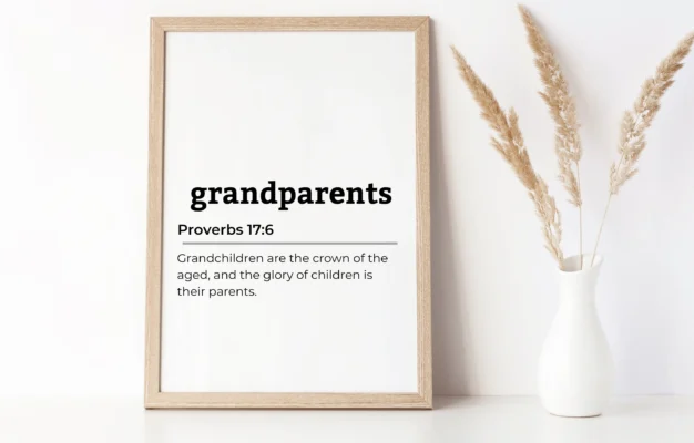 Buy Grandparents Family Quote Proverbs 17 6 Inspirational Quote Bible Quote Wall Art Online In India Etsy