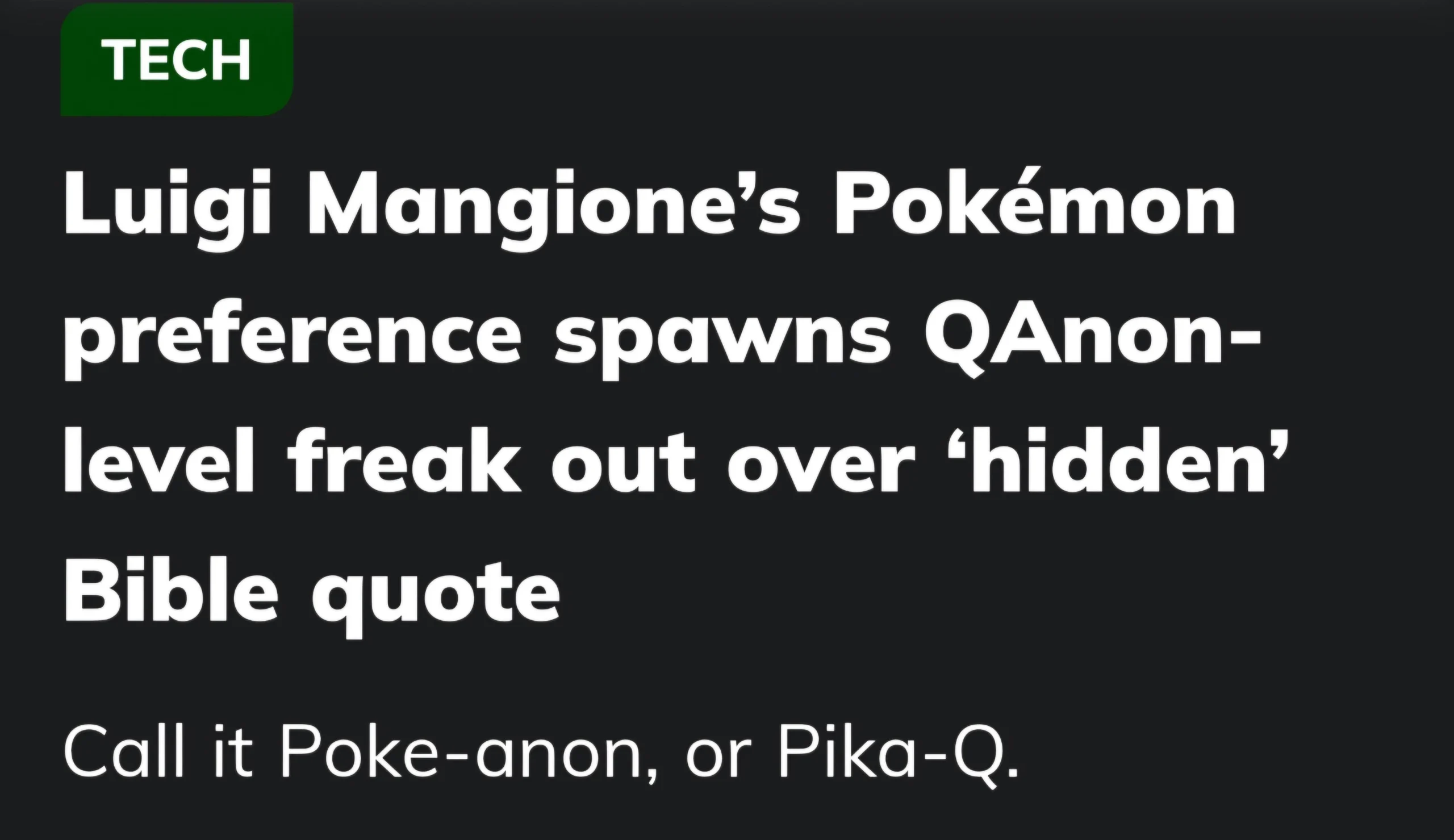 Call It Poke anon Or Pika Q R BrandNewSentence
