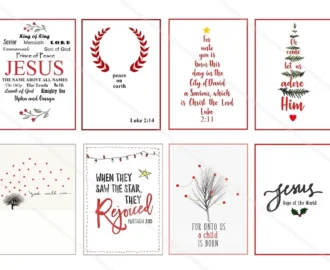 Chistmas Bible Verses Stickers Printable Download Scripture Art 2 5 x3 5 Size Hang Tags Digital Collage Sheet Greeting Christmas Cards Etsy