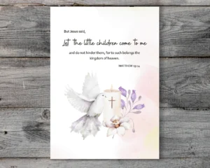 Christian Baptism Card With Bible Verse And Unique Religious Baptism Message Card For Baby Boy Or Baby Girl Baptism Christening Card Etsy