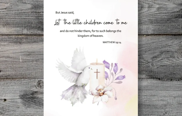 Christian Baptism Card With Bible Verse And Unique Religious Baptism Message Card For Baby Boy Or Baby Girl Baptism Christening Card Etsy