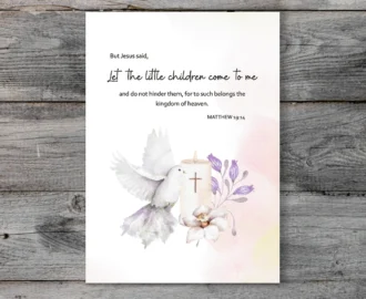 Christian Baptism Card With Bible Verse And Unique Religious Baptism Message Card For Baby Boy Or Baby Girl Baptism Christening Card Etsy