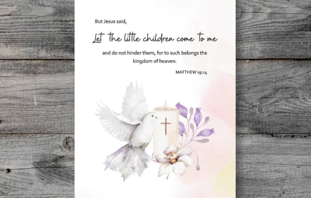 Christian Baptism Card With Bible Verse And Unique Religious Baptism Message Card For Baby Boy Or Baby Girl Baptism Christening Card Etsy