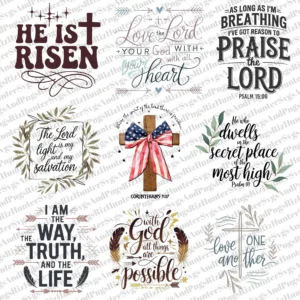 Christian Bible Verse PNG Bundle He Is Risen Scripture Art digital Download Etsy