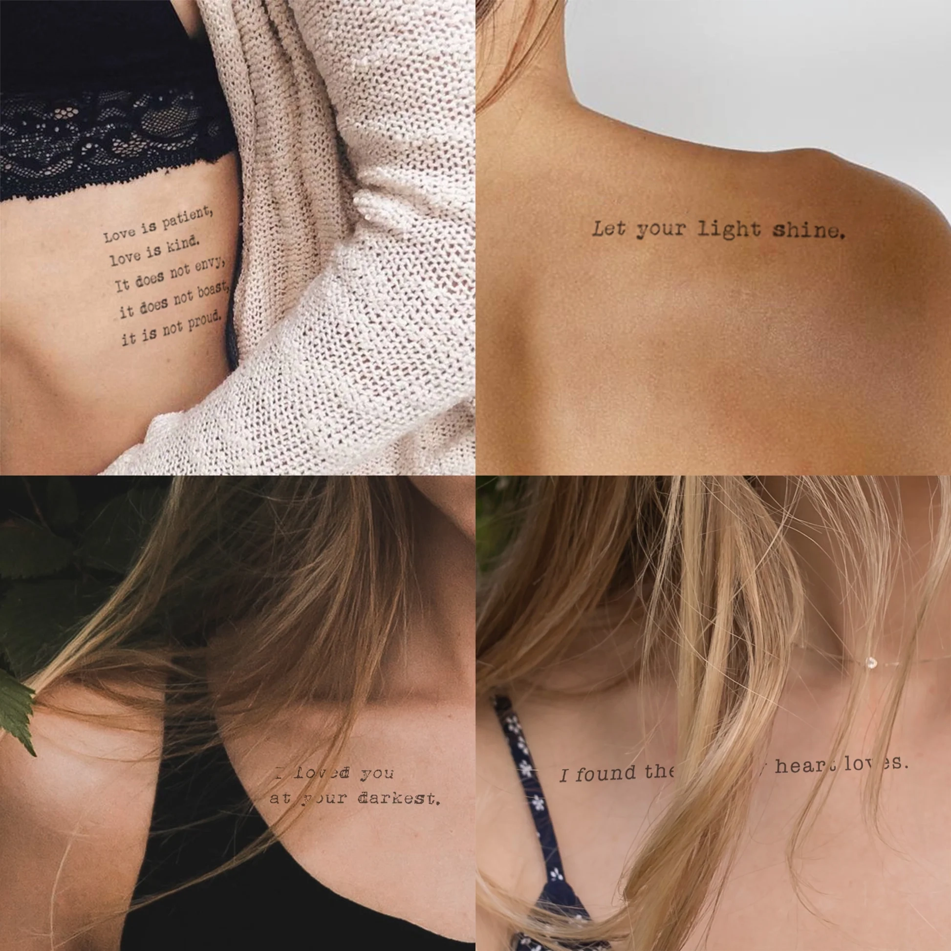 Christian Bible Verses Temporary Tattoos EverjoyLife