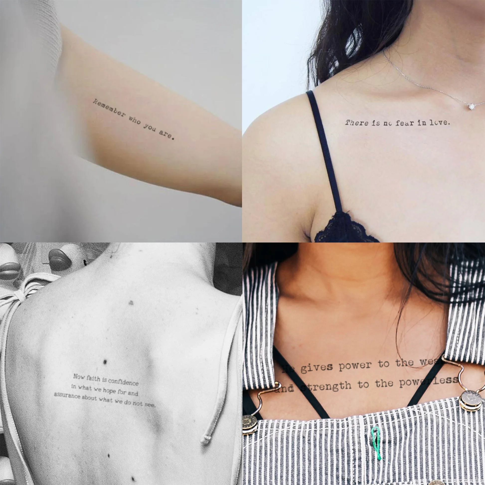 Christian Bible Verses Temporary Tattoos EverjoyLife