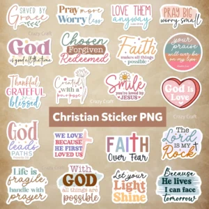 Christian Digital Stickers Svg Png Bundle Sticker Sheet Png Bible Verse Sticker Pack Bible Journaling Prayer Journaling Faith Stickers Etsy