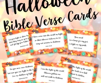 Christian Halloween Bible Verse Cards For Candy Religious Halloween Scripture Cards Candy Corn Jesus Bible Study Devotional Etsy