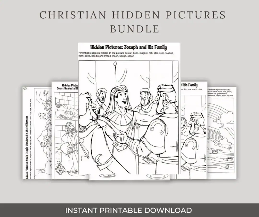 Bible Hidden Pictures Free Printable