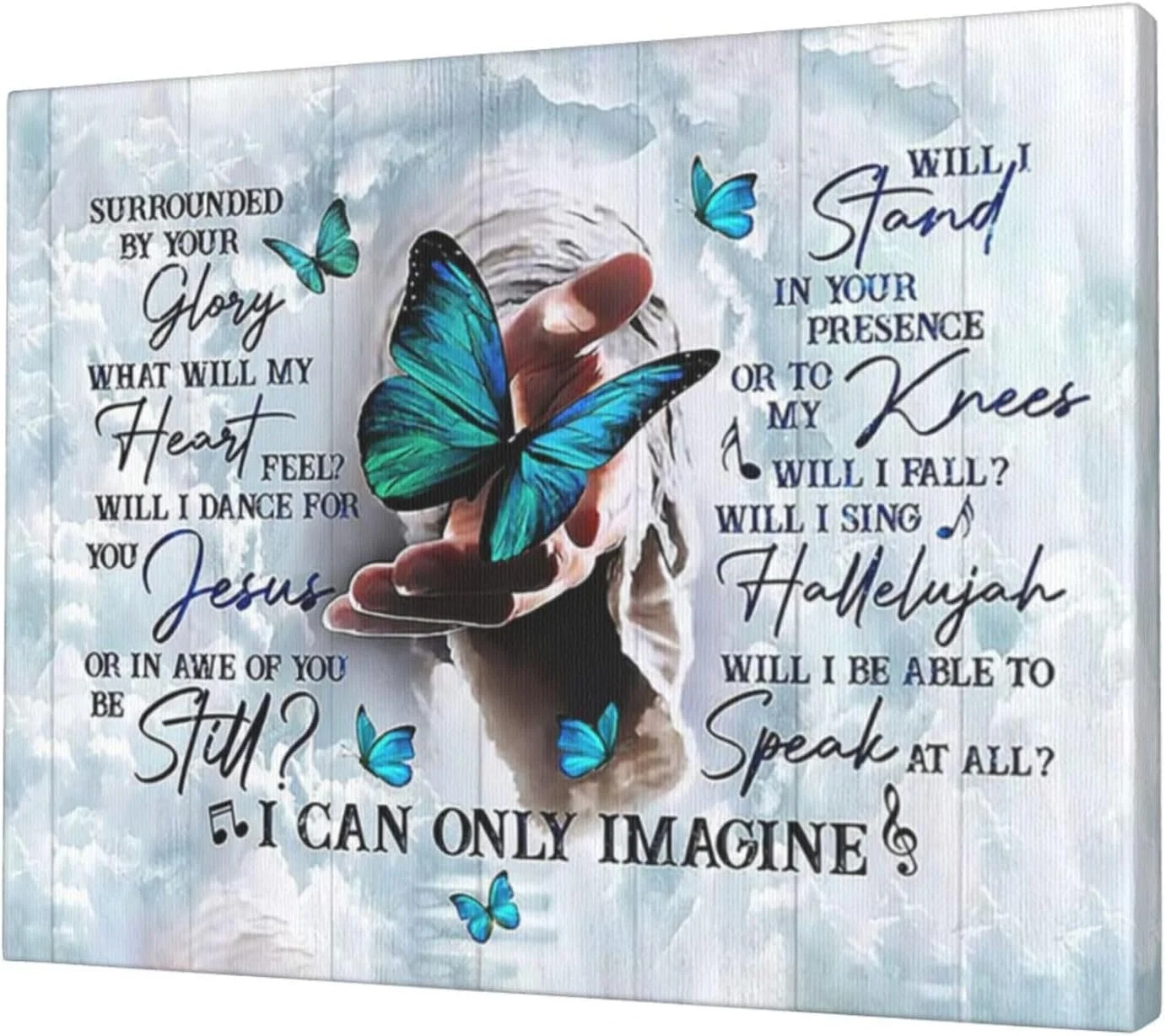 Christian Jesus Decor Wall Art Butterfly Bible Verse Catholic Pictures Wall Decor Scripture Quotes Canvas Painting Print Artwork Modern Home Decor Framed For Living Room Bedroom 16 12 Walmart