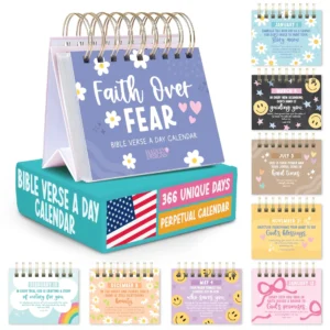 Christian Motivational Calendar Bible Verse Calendar 2026 Flip C Hadley Designs