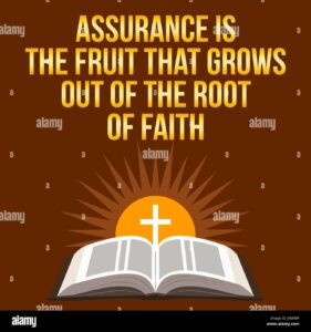 Christian Motivational Quote Assurance Is The Fruit That Grows Out Of The Root Of Faith Bible Concept Stock Vector Image Art Alamy