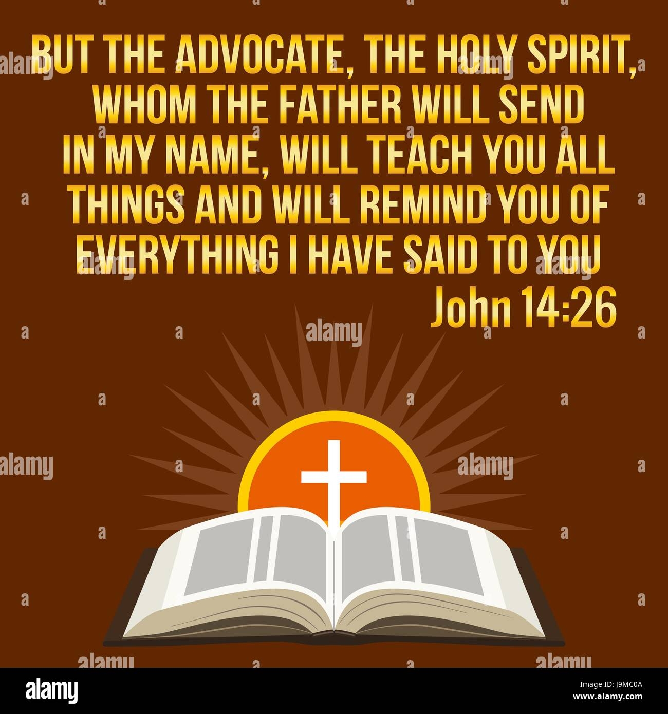 Christian Motivational Quote Bible Verse Cross And Shining Sun Resurrection Concept Symbols Golden Text Over Maroon Background Stock Vector Image Art Alamy